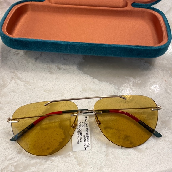 Gucci Accessories Gucci Gold Sunglasses With Case Poshmark